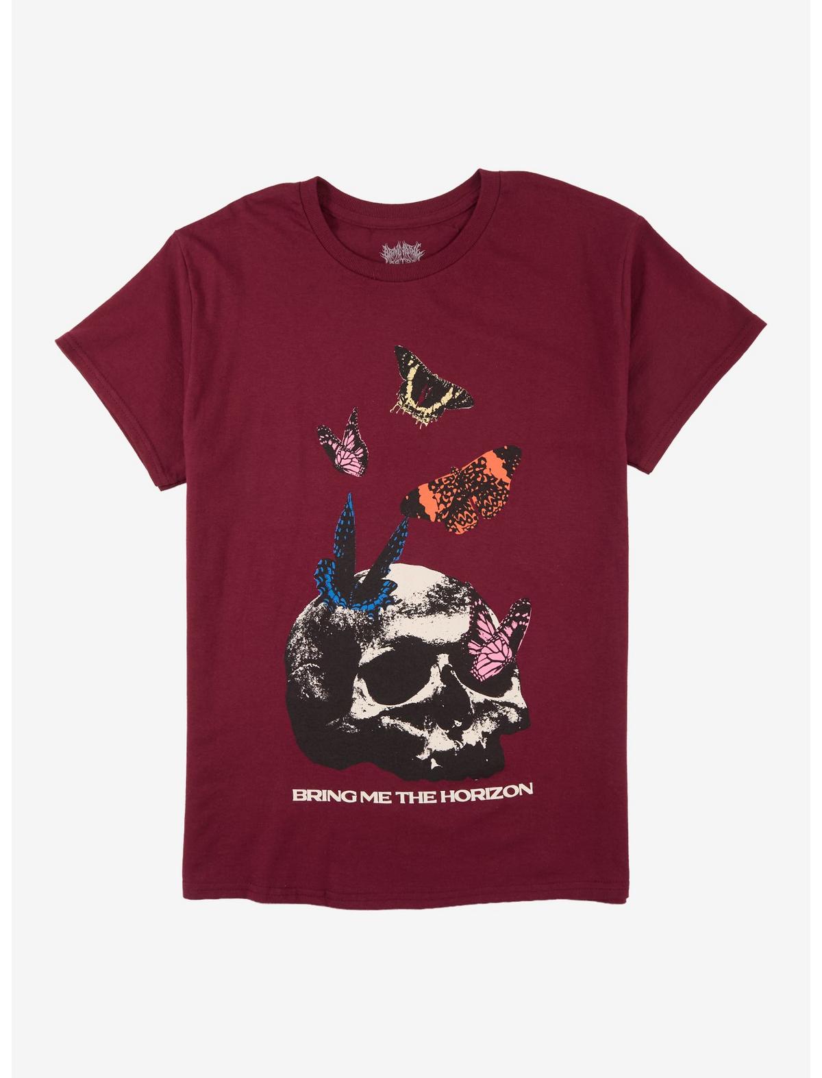 Bring Me The Horizon Butterfly Skull T-Shirt - US 3845