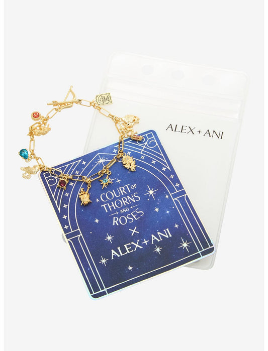 Alex And Ani A Court Of Thorns And Roses Book Charm Bracelet - US 0982