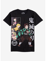 Demon Slayer: Kimetsu No Yaiba Group Slice Panels T-Shirt - US 3562