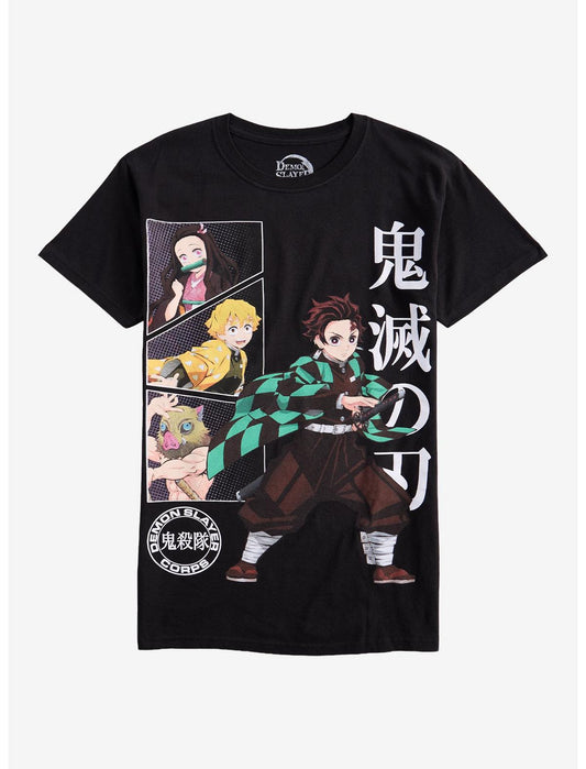 Demon Slayer: Kimetsu No Yaiba Group Slice Panels T-Shirt - US 3562