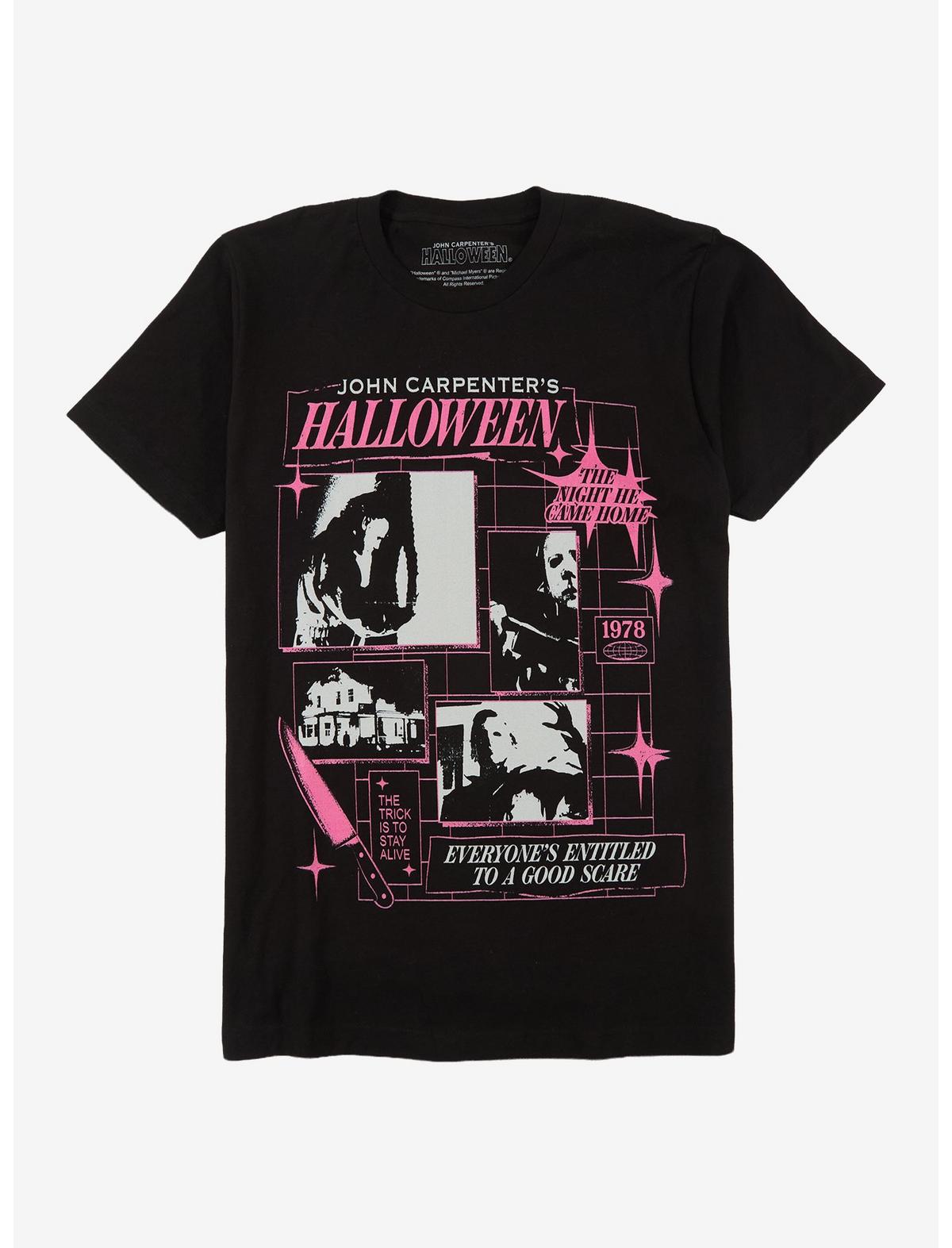 Halloween Black & White Contrast Grid T-Shirt - US 9361