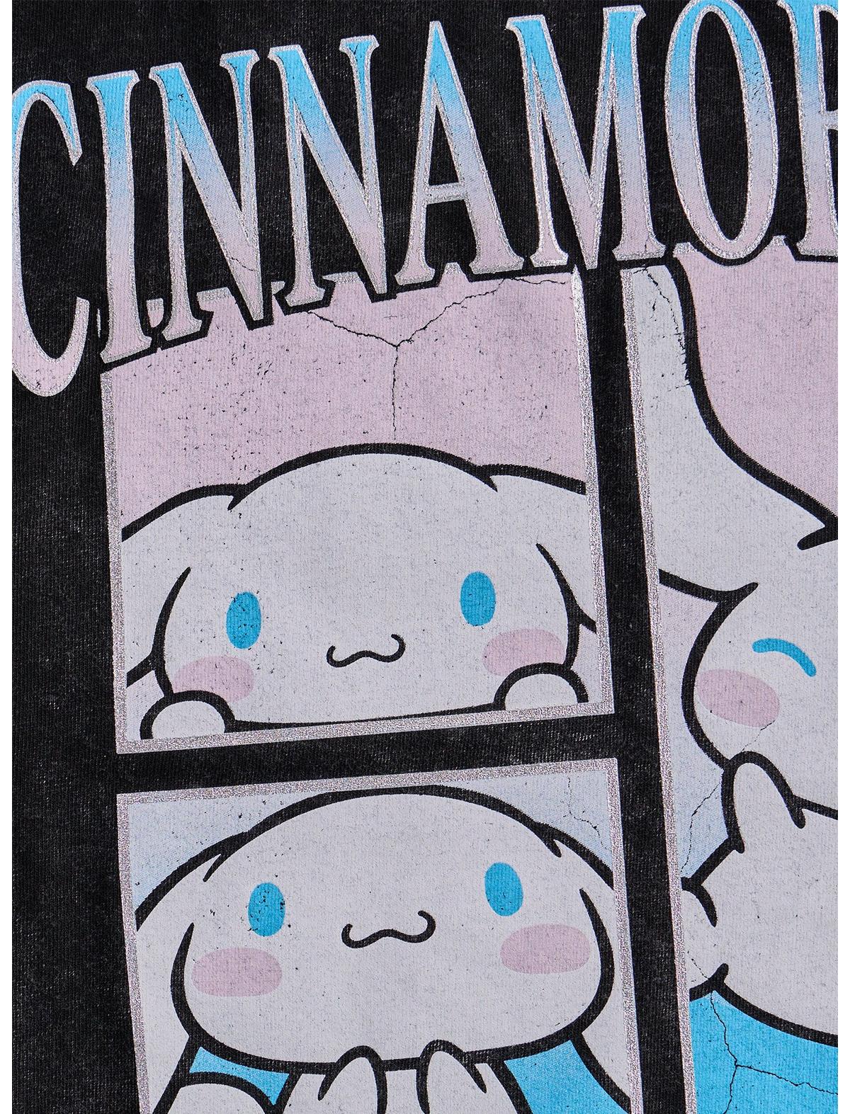 Cinnamoroll Grid Print Dark Wash T-Shirt - US 4378