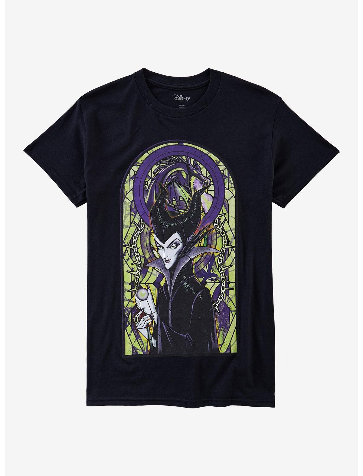 Disney Sleeping Beauty Maleficent Stained Glass T-Shirt - US 0358