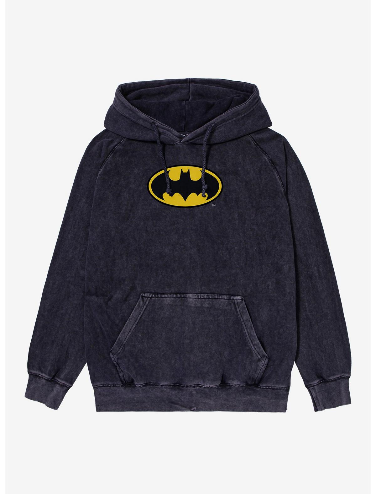 Batman Bat Logo Mineral Wash Hoodie - US 8955