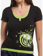 Invader Zim GIR Stars Girls Twofer Top - US 7721