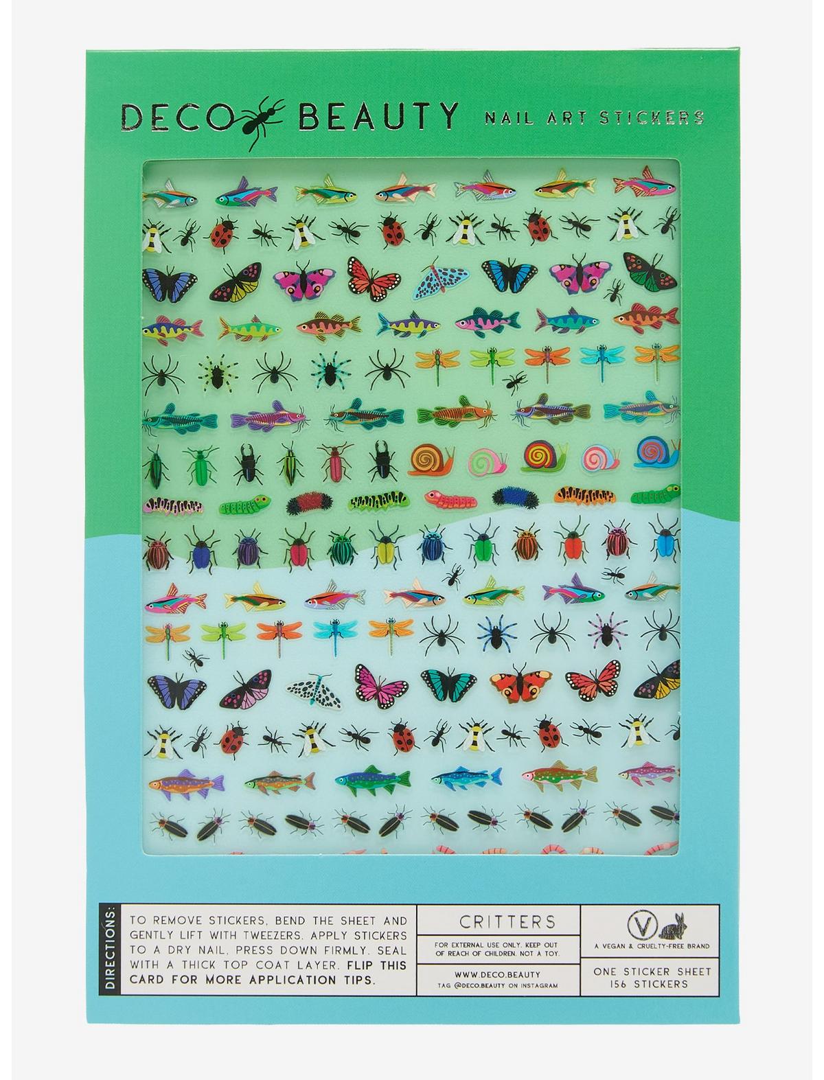 Deco Beauty Critters Nail Art Stickers - US 7837