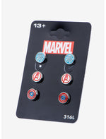 Marvel Captain America & Iron Man Stud Earring Set - US 3338