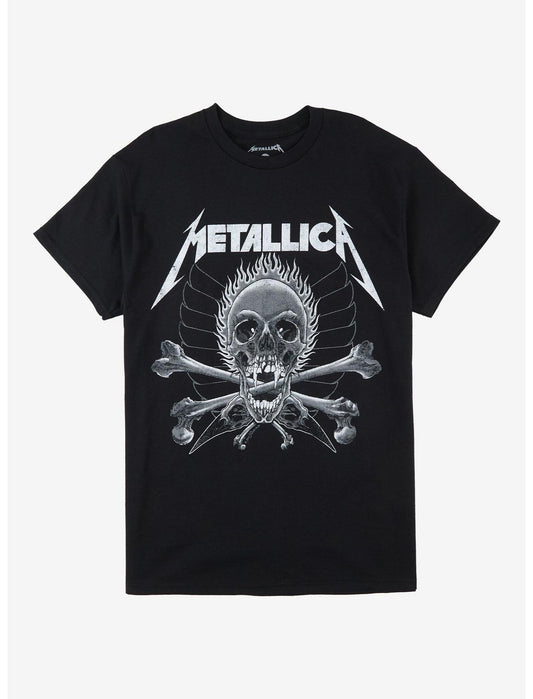 Metallica 1988 Tour Skull Flames T-Shirt - US 0742