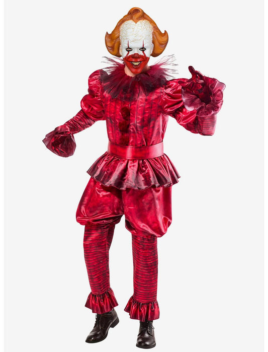 IT Welcome to Derry Bloody Pennywise Deluxe Adult Costume - US 1487