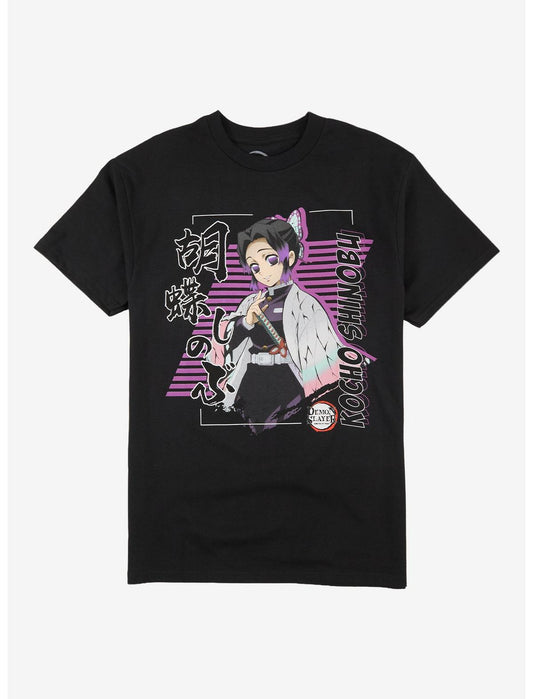 Demon Slayer: Kimetsu No Yaiba Shinobu Stripe T-Shirt - US 2081