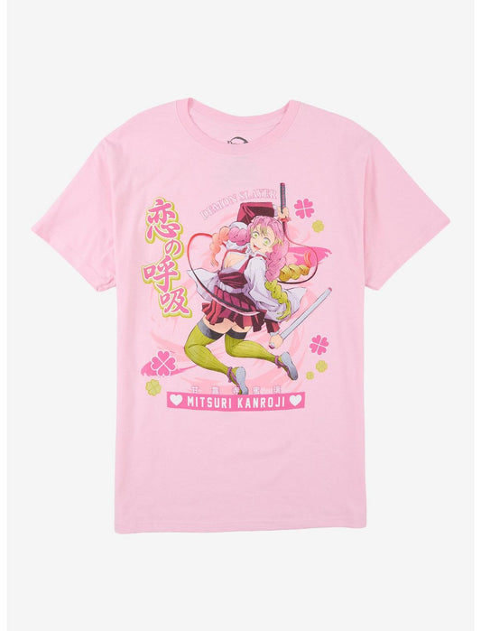 Demon Slayer: Kimetsu No Yaiba Mitsuri Love Breathing T-Shirt - US 1139