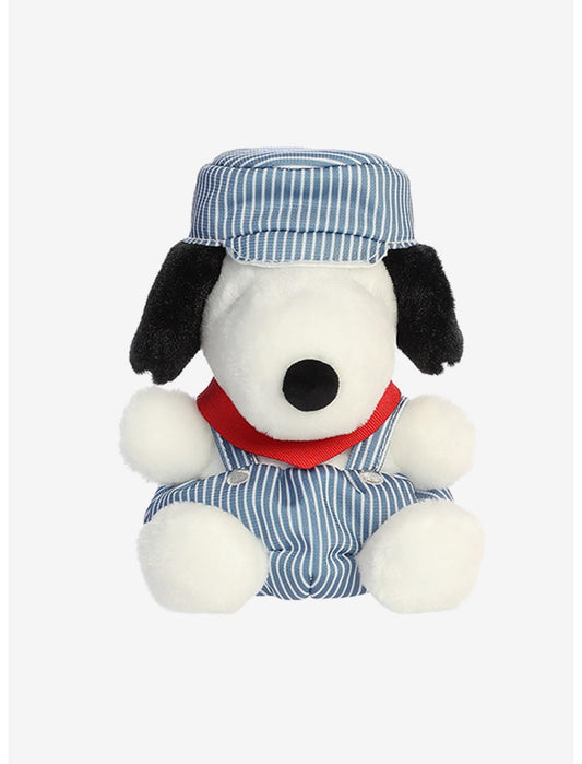 Aurora Palm Pals Peanuts Snoopy Train Engineer Plush - US 8508