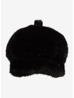 Black Fuzzy Cabbie Hat - US 4018