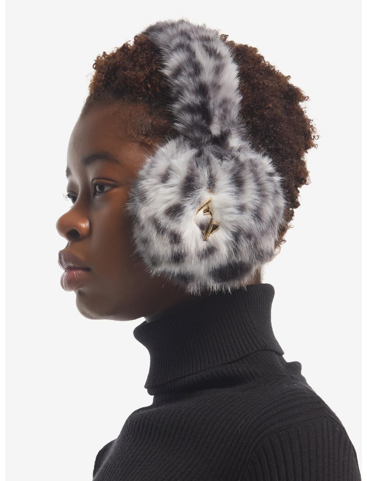 Baby Phat Snow Furry Leopard Earmuffs - US 4547