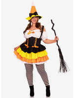 Candy Corn Witch Costume Plus Size - US 7230