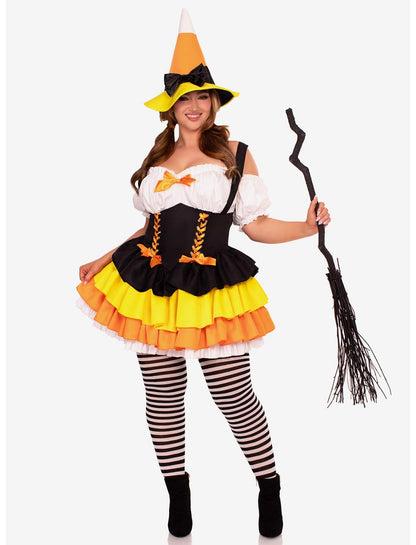 Candy Corn Witch Costume Plus Size - US 7230