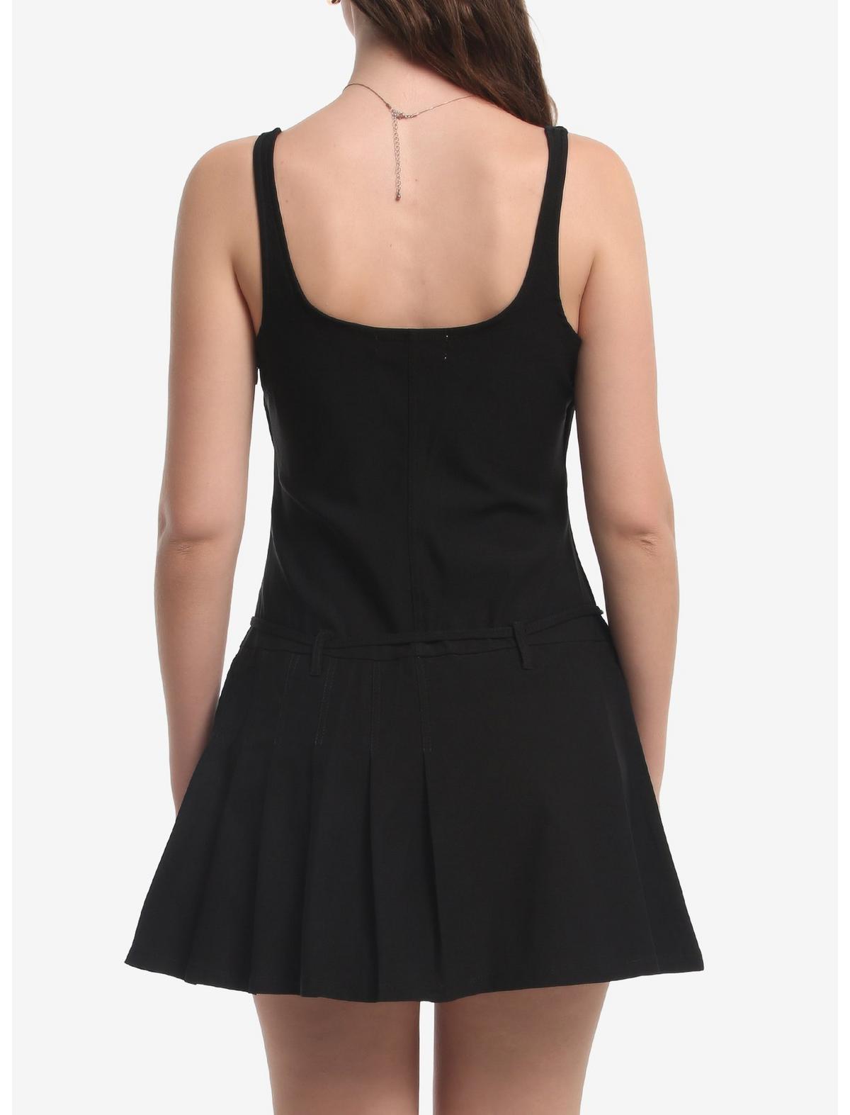 Black Waist Tie Skort Dress - US 5311