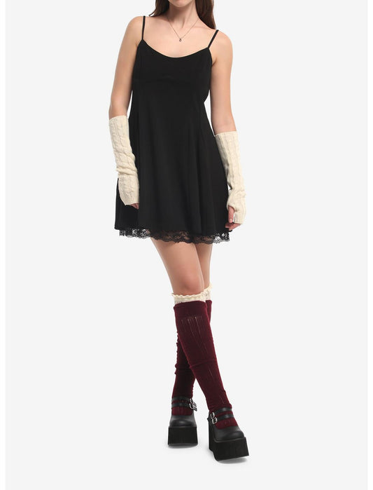 Black Lace Trim Cami Dress - US 9271