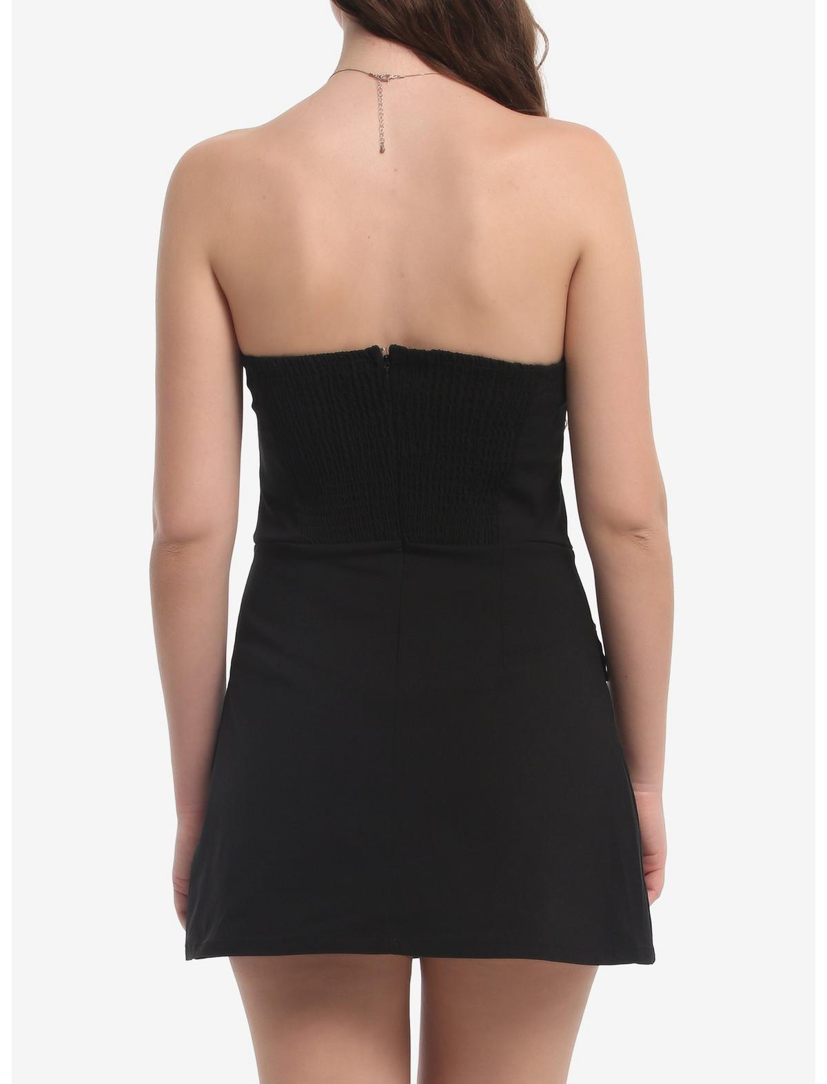 Black Skort Strapless Dress - US 6690