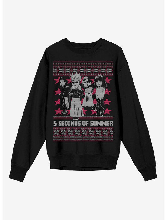 5 Seconds Of Summer Star Holiday Sweatshirt - US 4607